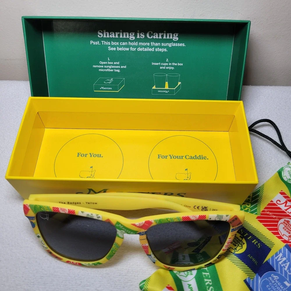 2026 Masters Goodr The Badges‎ Yellow Polarized Sunglasses Augusta National Golf